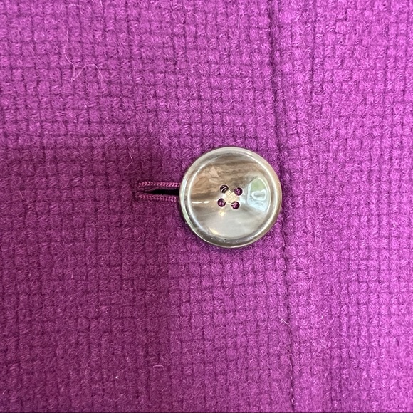 Old Navy purple Peter Pan collar wool blend winter trench coat bell slee… - Picture 8 of 10